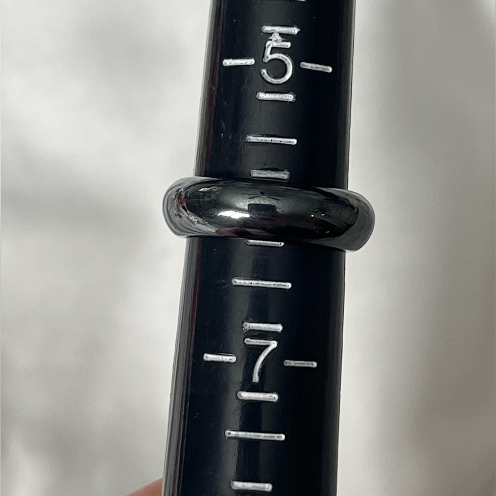 Hematite natural stone ring